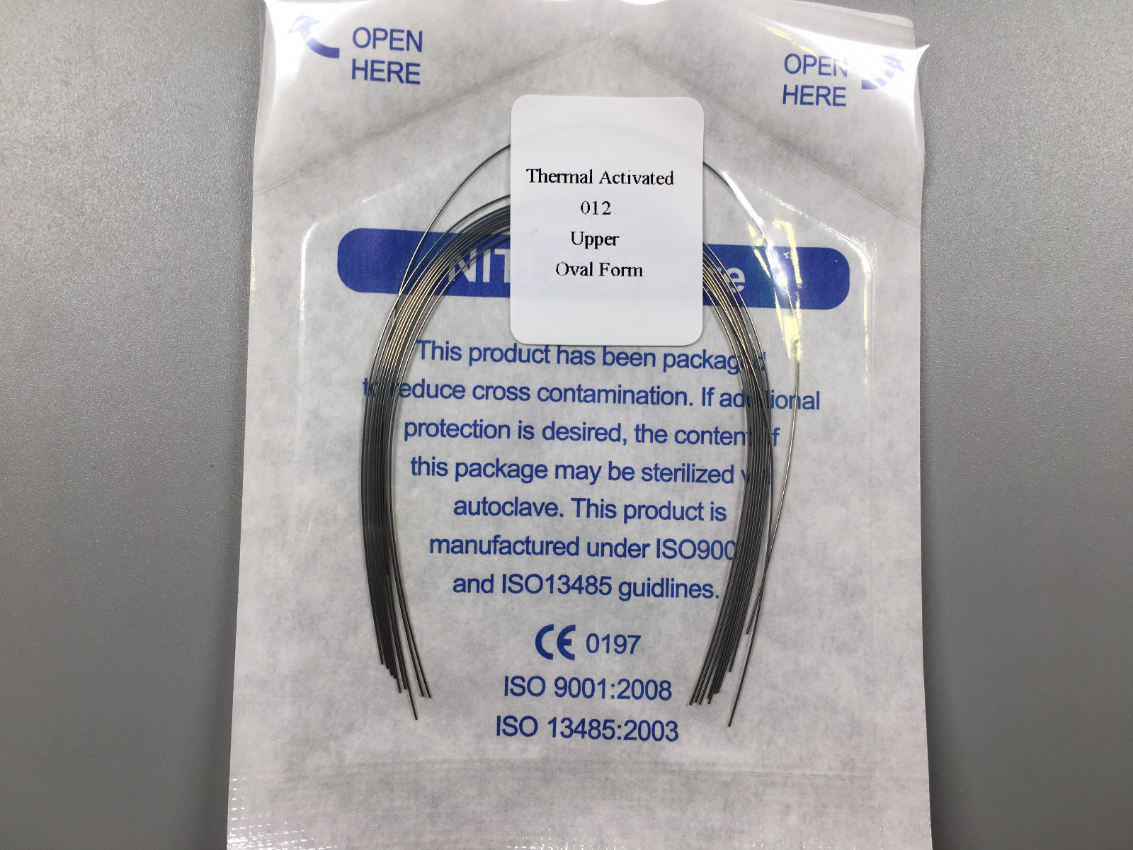 5-pack Dental Oval/Natural Thermal Activated Niti Arch Wires Round Ortho 12-20