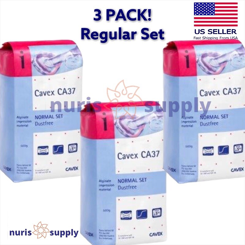 3 Pack Cavex Regular Set Alginate Impression Material Pink Mint Aroma