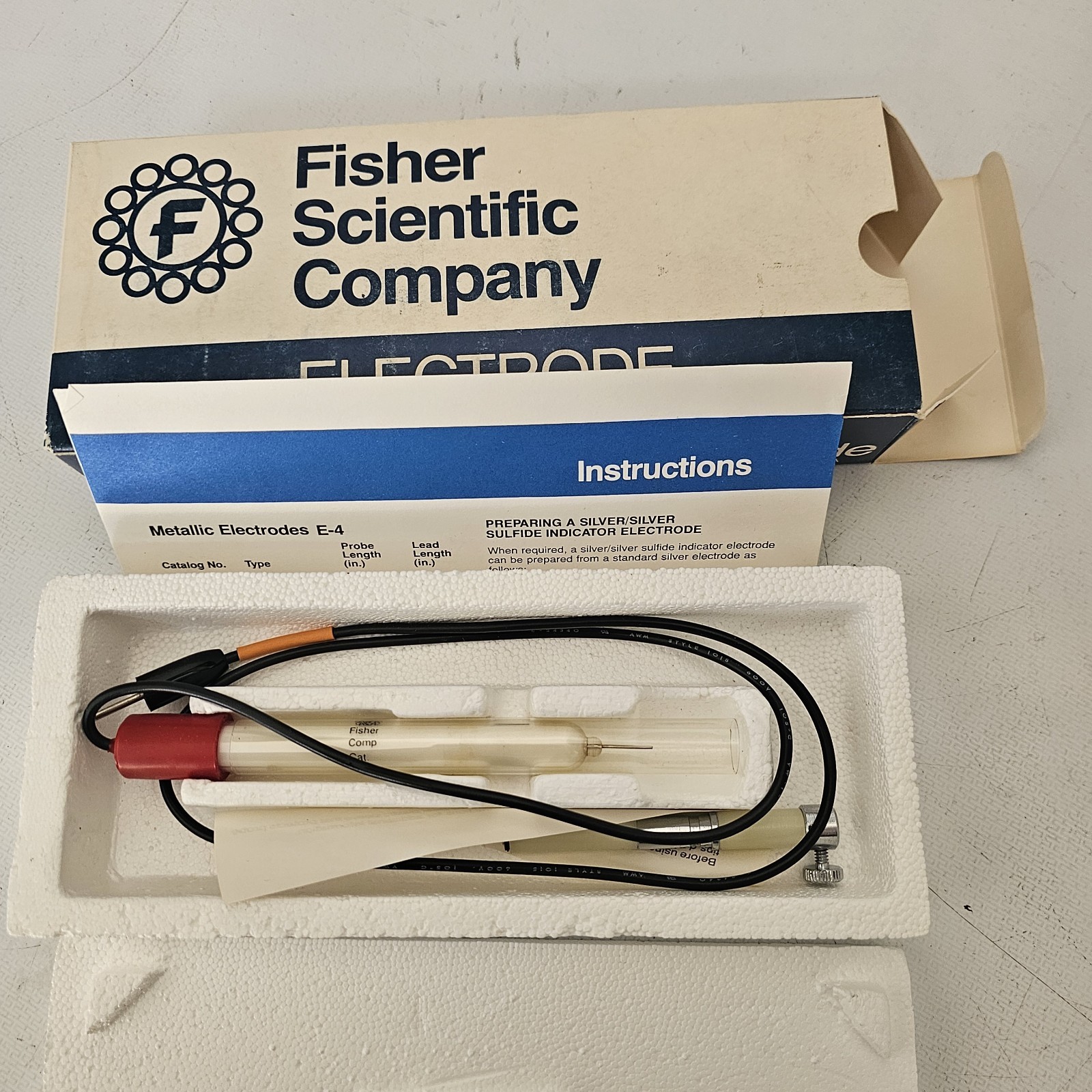 FISHER SCIENTIFIC COMPANY ELECTRODE 13-639-115 Vintage