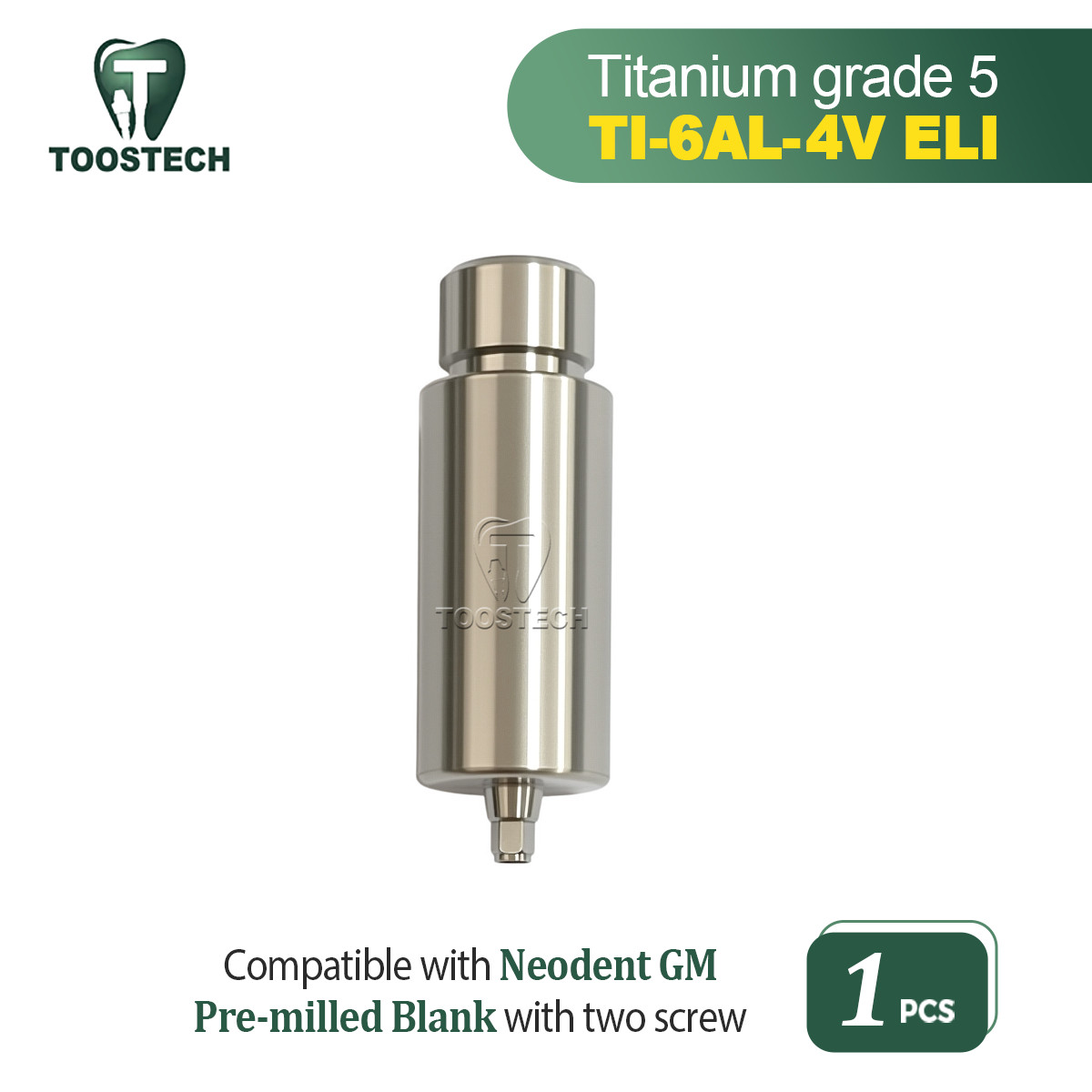 ARUM Titanium pre-milled Blank premill abutment fits to Neodent GM ∅10mm