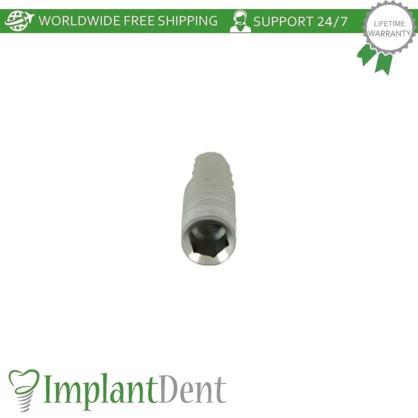1x Dental Slim Spiral Fixture SLA Surface Titanium Int Hex Connection 2.0mm
