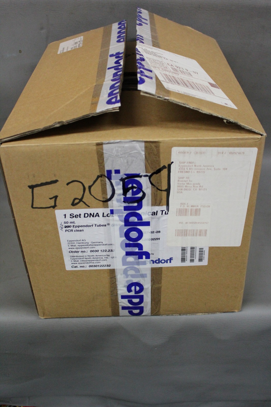 NEW CASE OF 125 EPPENDORF 50mL PCR CLEAN CONICAL TUBES 25/BAG 0030122232
