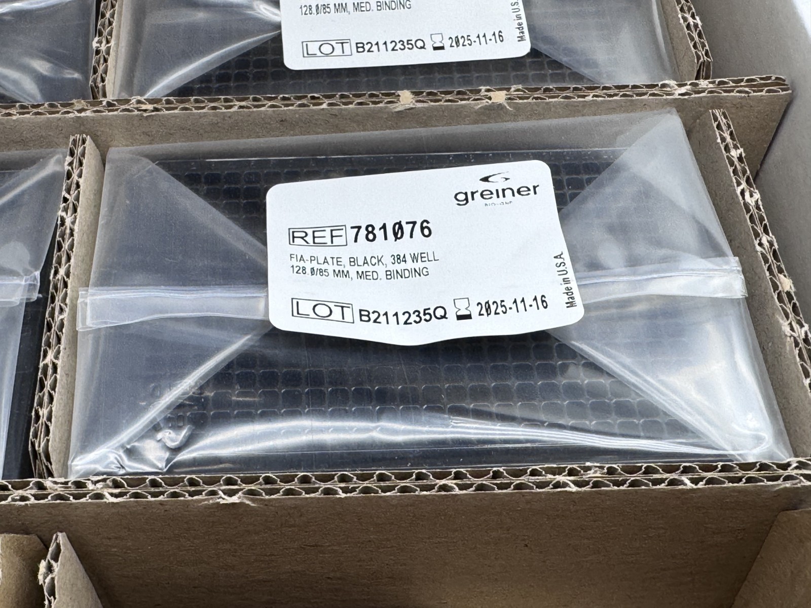 (Case of 40) Greiner Bio-One 781076 FIA-Plate Black 384-Well Microplate EXPIRED