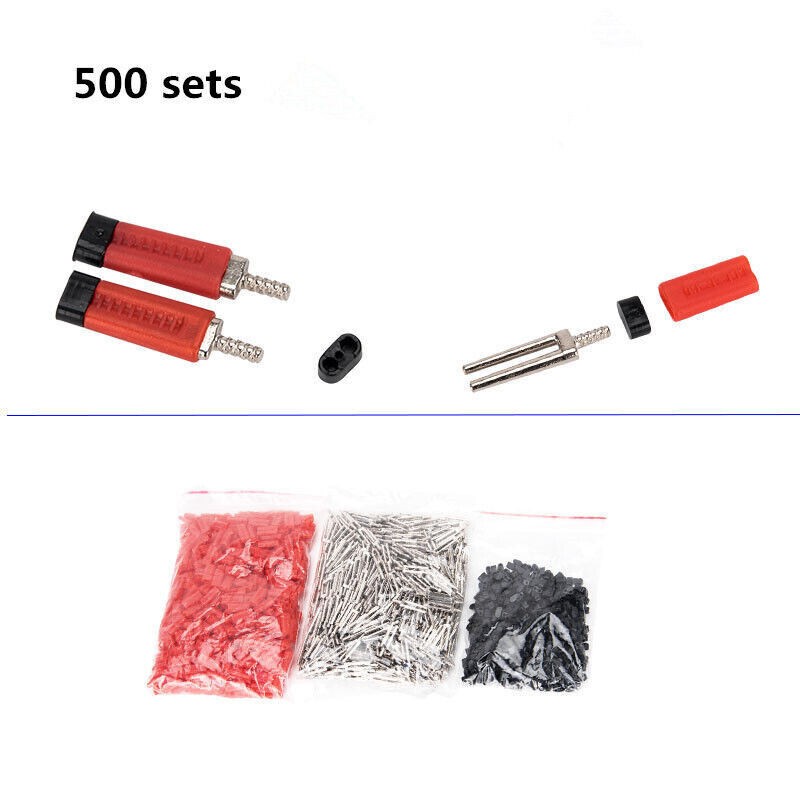 1000 Sets Dental High Quality Twin Double II Pins & Plastic Sleeves Lab Supplies