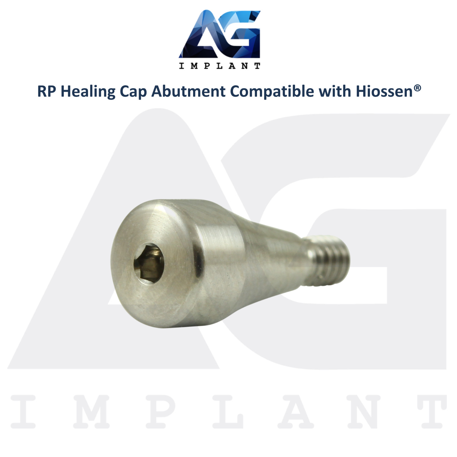 10 Dental Titanium Healing Cap Prosthetic Ø3.5mm Hiossen Compatible RP 2.5mm