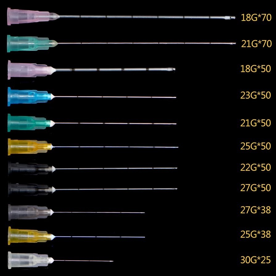 Sterile Micro Cannula With Puncture Blunt Tip for Fillers Needle Syringe Tips