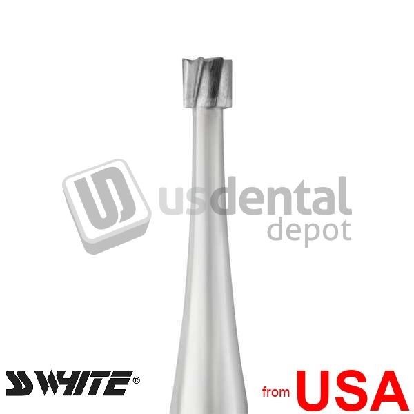 SS WHITE – FG #35 SS (short shank) inverted cone carbide bur, 10pk burs 458000