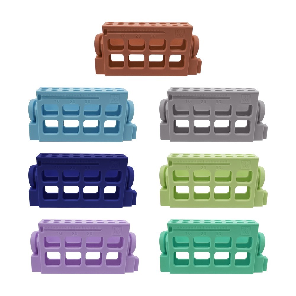 Dental Bur Endo Files Block Holder Stand Disinfection Box 16 Holes Autoclave