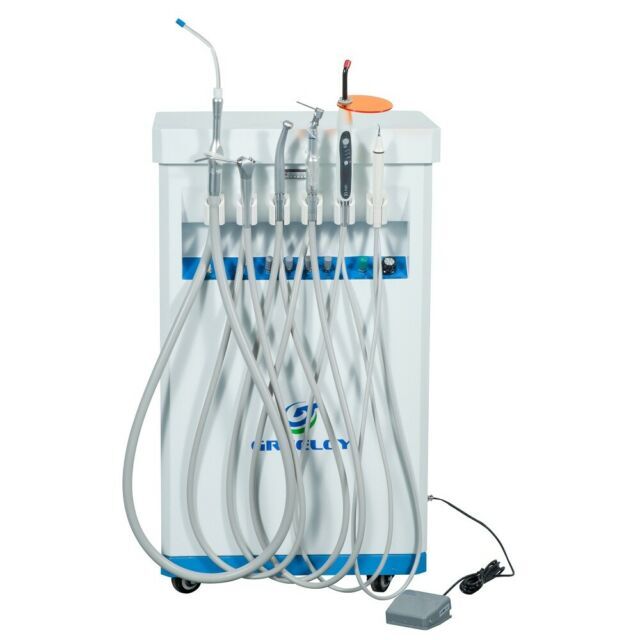 Mobile Dental Cart Unit GU-P209+Compressor+Strong Suction+Scaler+Curing Light 4H