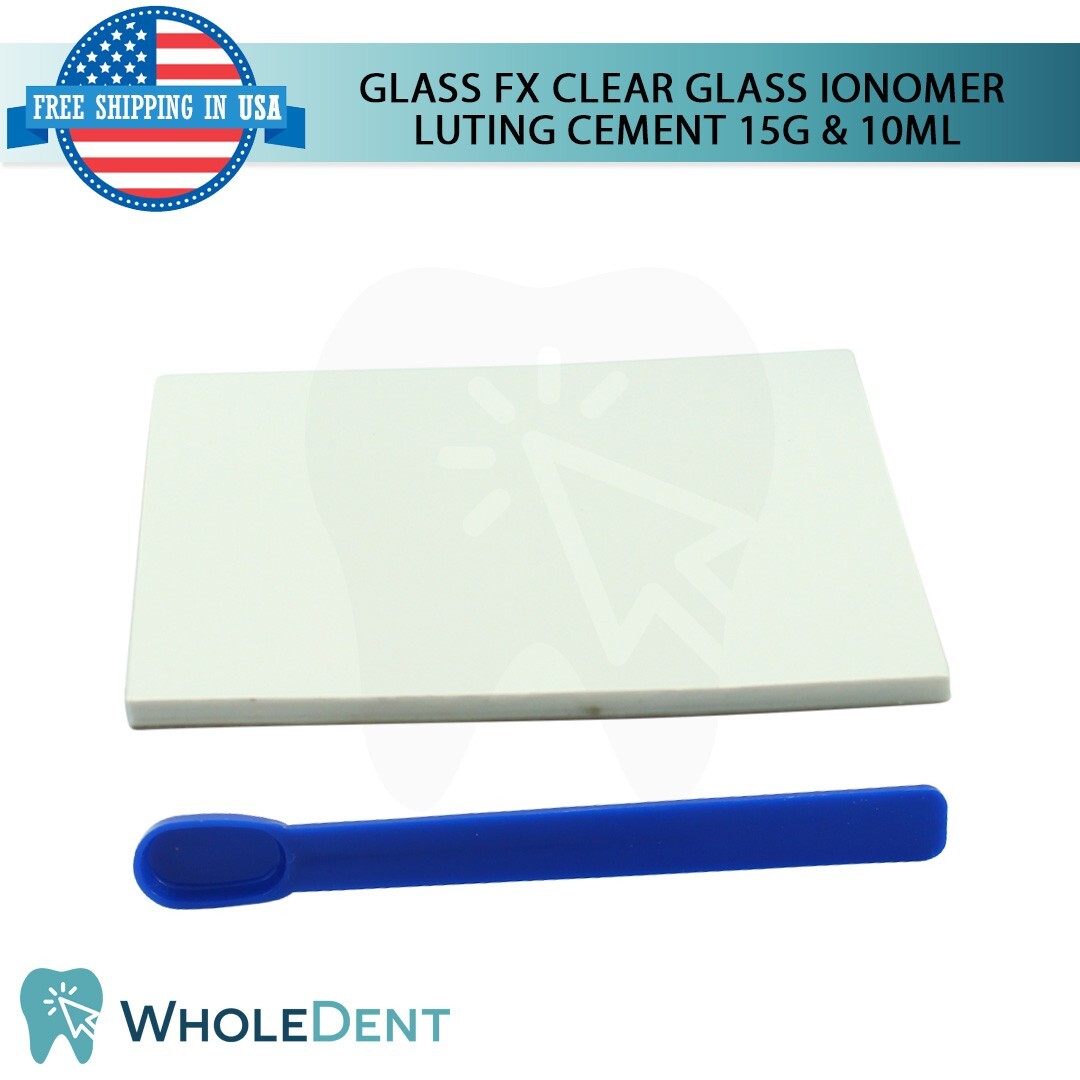 Glass FX Clear Permanent Luting Cement 15g 10ml Dental Restoration Base Liner