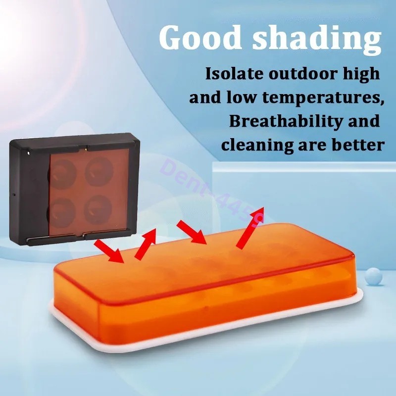 4/8Hole Dental Mixing Well Adhesive Bonding Storage Tray with Light Blocking Lid