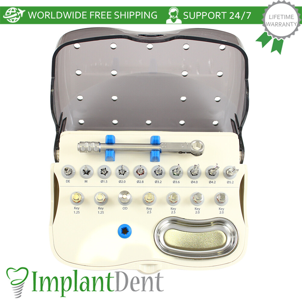 Dental Prime Kit Box Conical Connection Content Plastic Stainless Steel Lab Tool