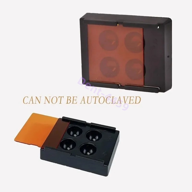 4/8Hole Dental Mixing Well Adhesive Bonding Storage Tray with Light Blocking Lid