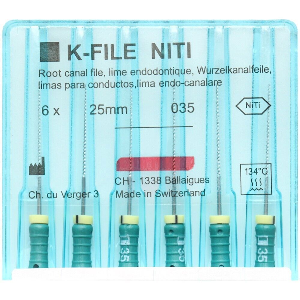 10 Packs 21/25/31mm Dental K-FILE NITIFLEX NiTi Flexible Endo Root Canal K Files