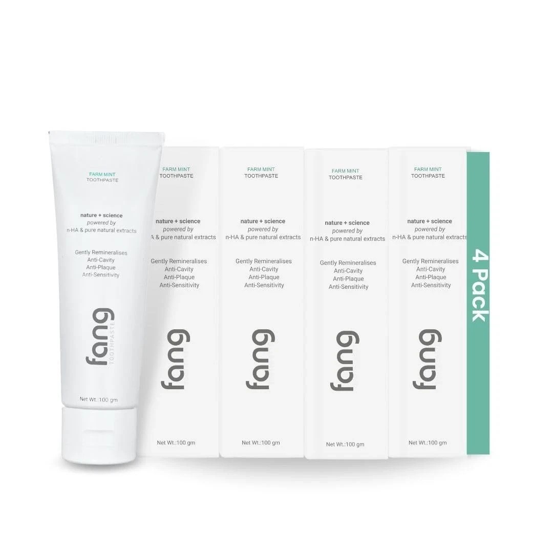Fang Farm Mint Natural Toothpaste – 120 grams (Pack of 4)
