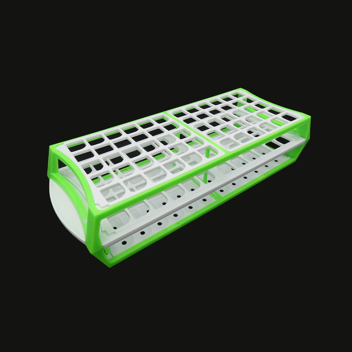 60 Well Test Tube Rack – 16mm – Green – Multi-rack – 2 Racks