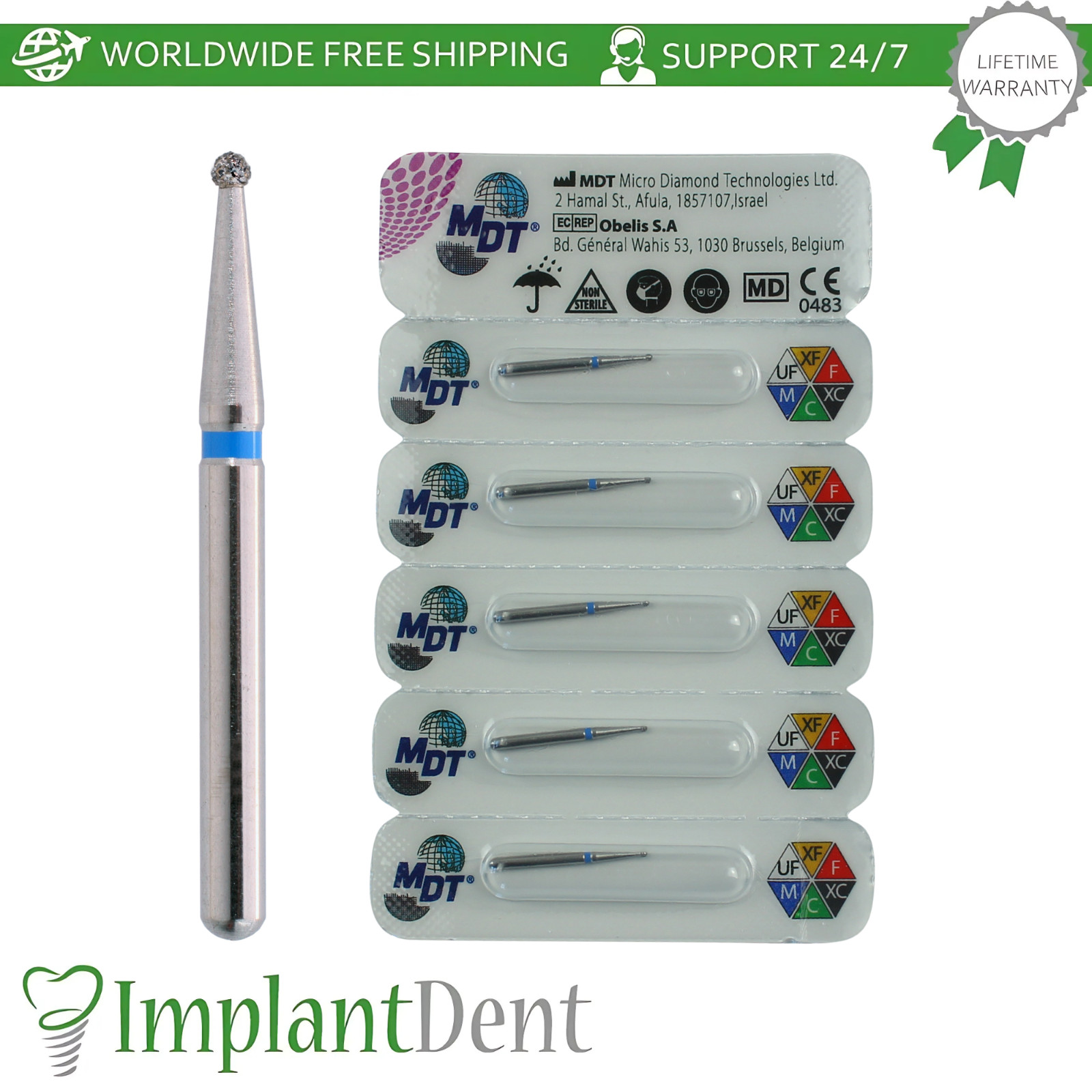 Dental MDT Round FG Diamond Burs 001 Controlled Material Removal Cavity Prep