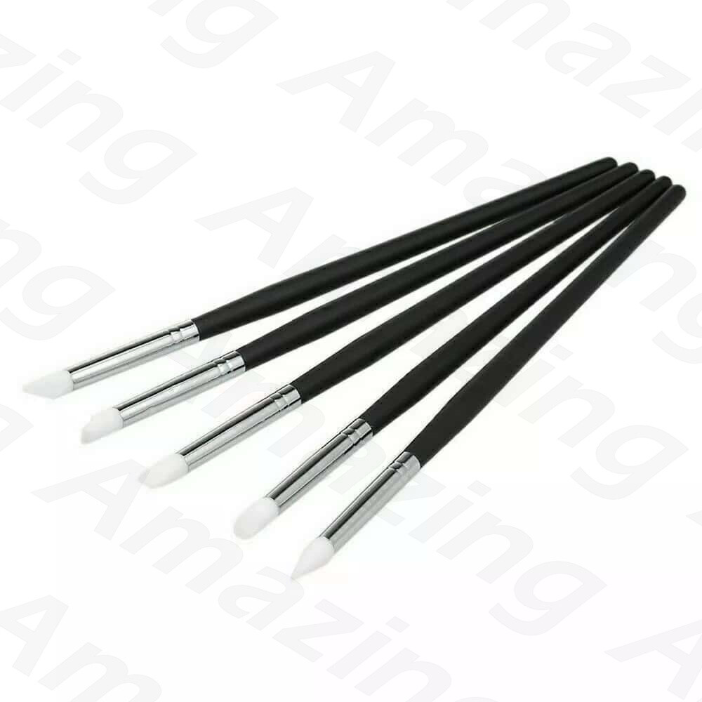 Dental Composite Resin Veneer Cement Porcelain Brushes Silicone Brush Pen 3Color
