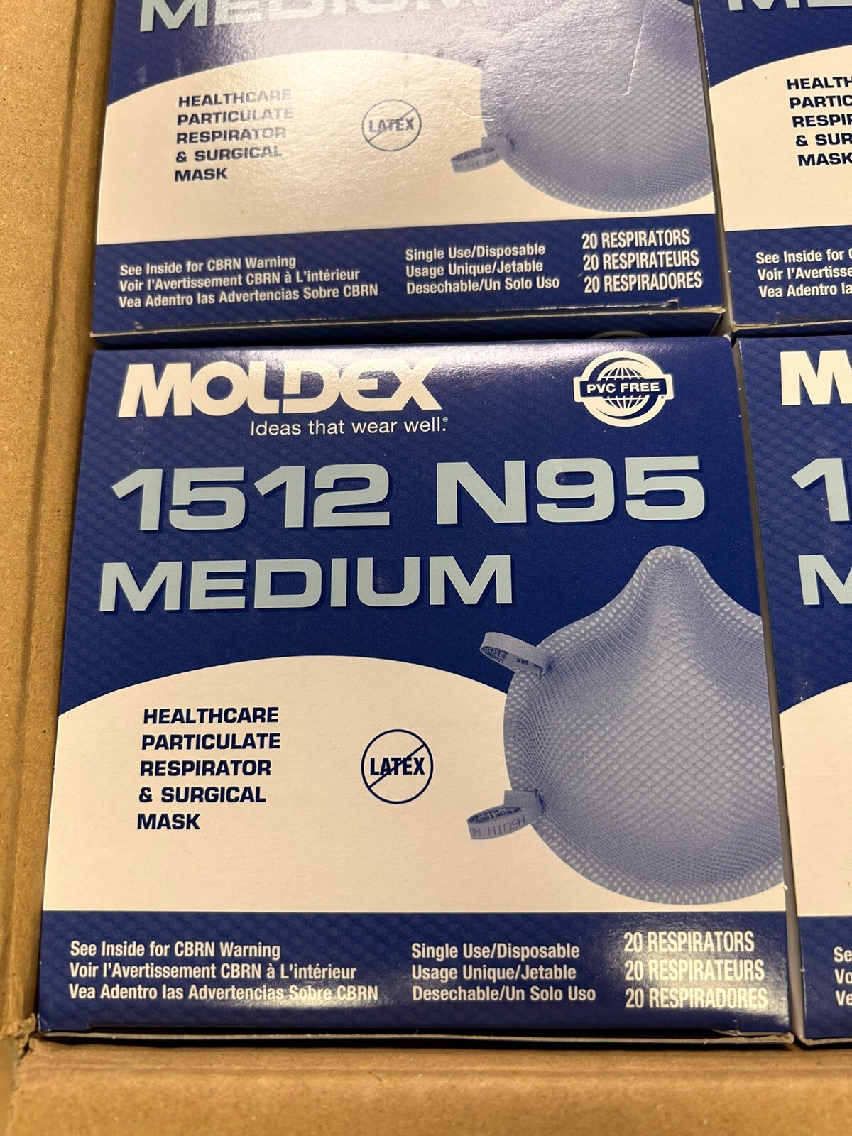 Moldex 1512 Respirator – Size Medium (Case of 160) Exp. 10/2024