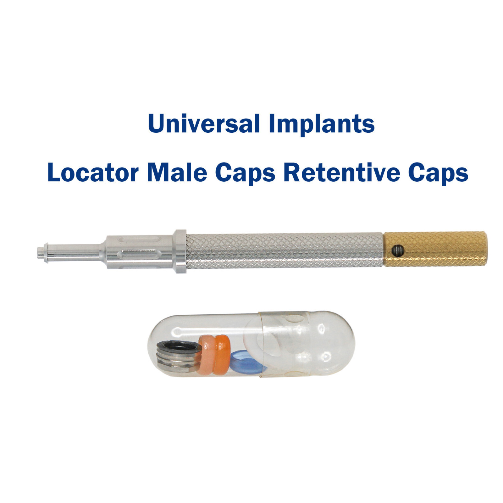Dental for Nobel Active RP 1mm Regular Abutment Male Caps Kit Remove Insert Tool