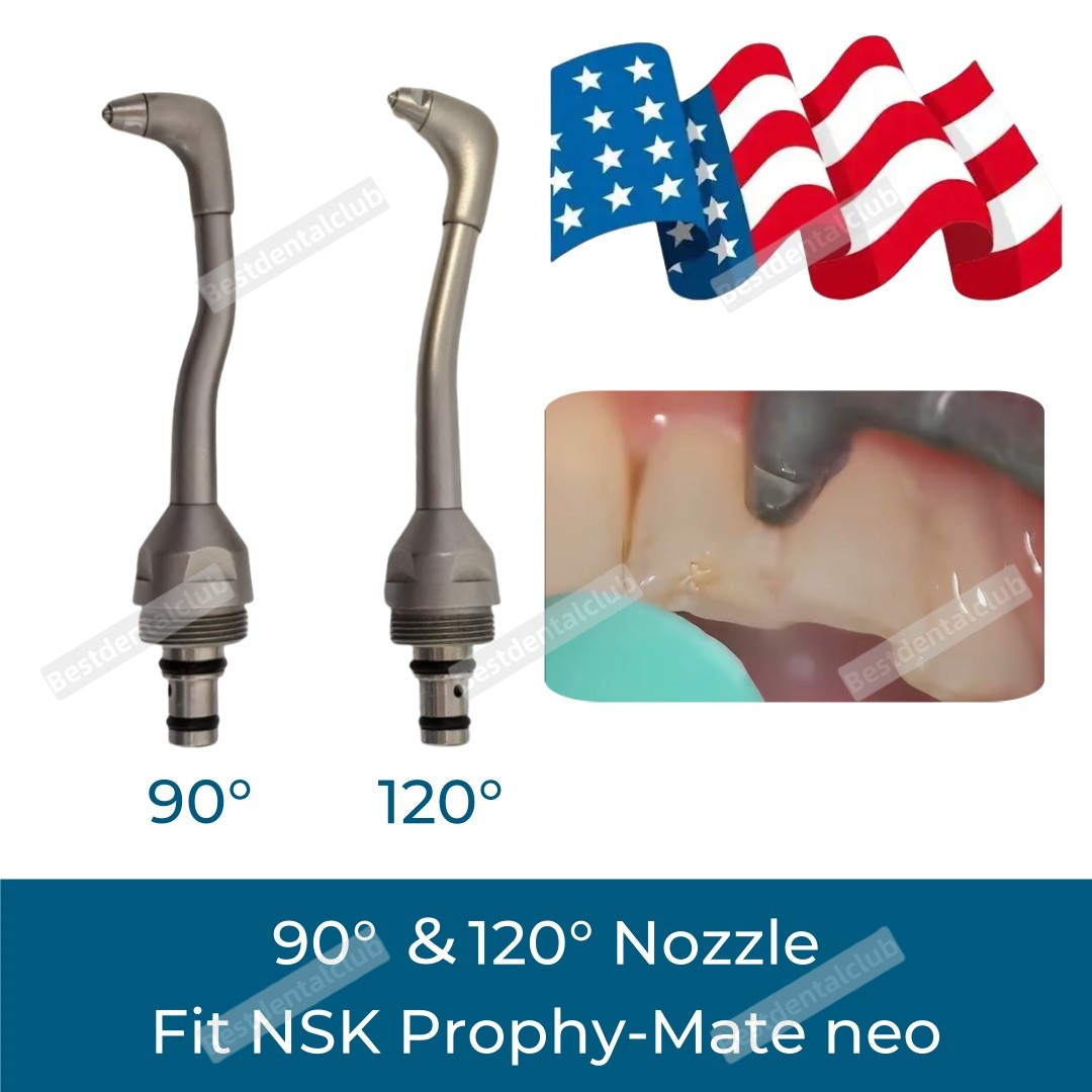 Dental Air Polisher Nozzle Tip Head 90° 120 Angle Fit NEO NSK Prophy Mate USA