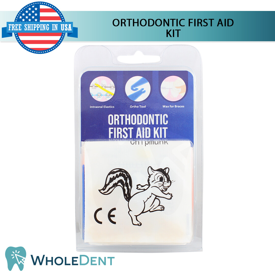 Orthodontic First Aid Kit Emergency Home Use Elastics Rubber Bands Wax Dental