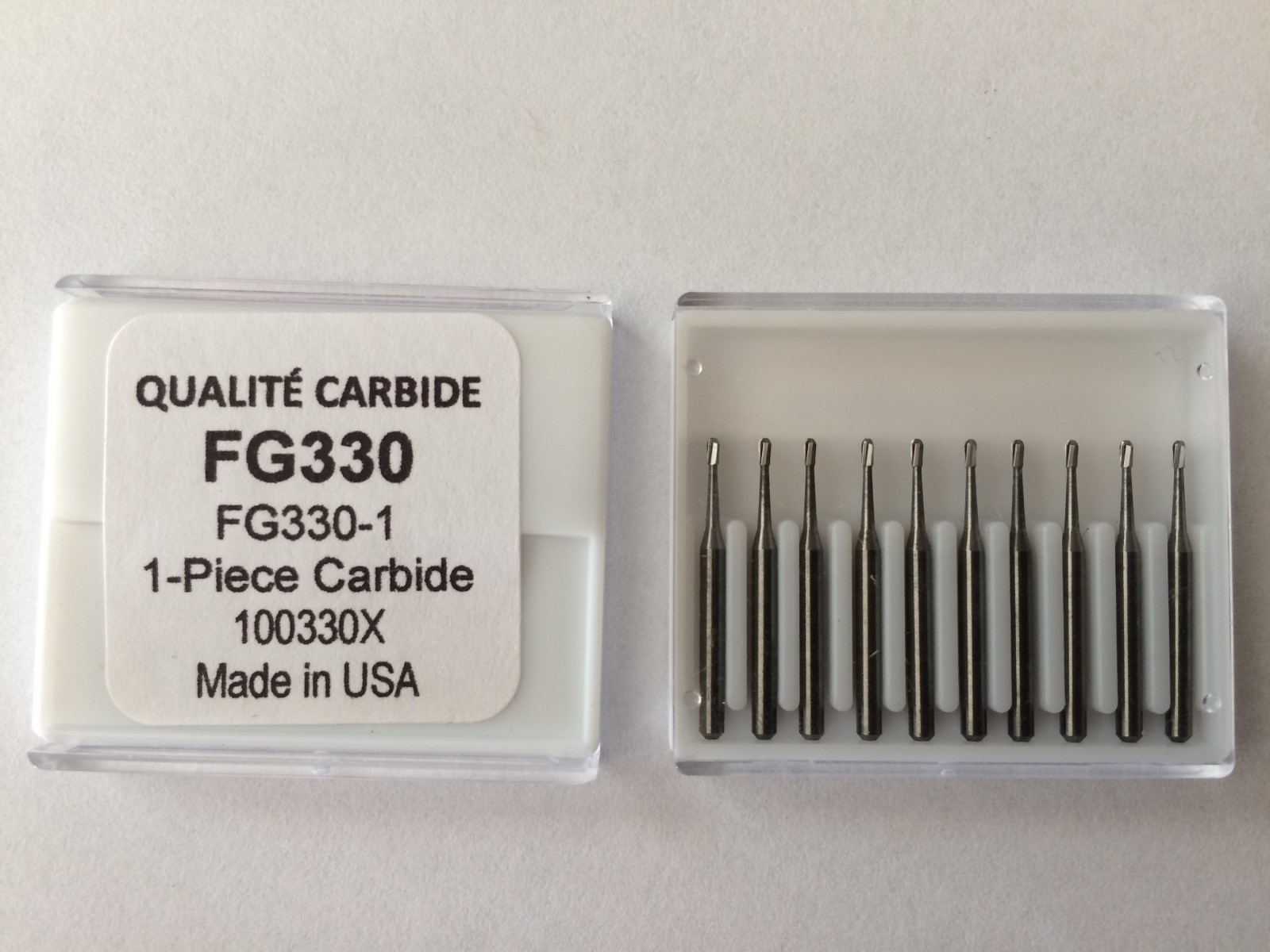 FG330 Premium Carbide Pear Shaped Bur 6 Blades 10pk