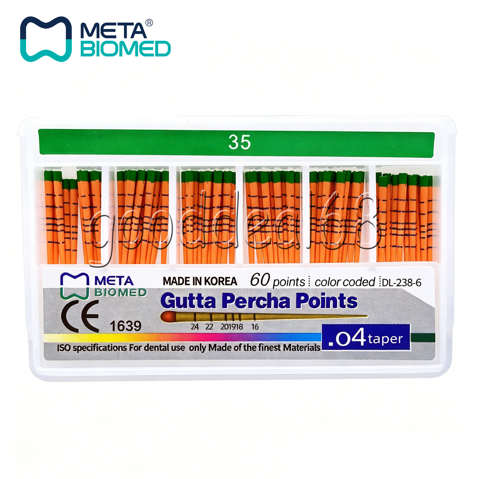 Dental Endodontic Gutta Percha Points Taper .02 .04 or .06, 120 or 60/pk,#15-40