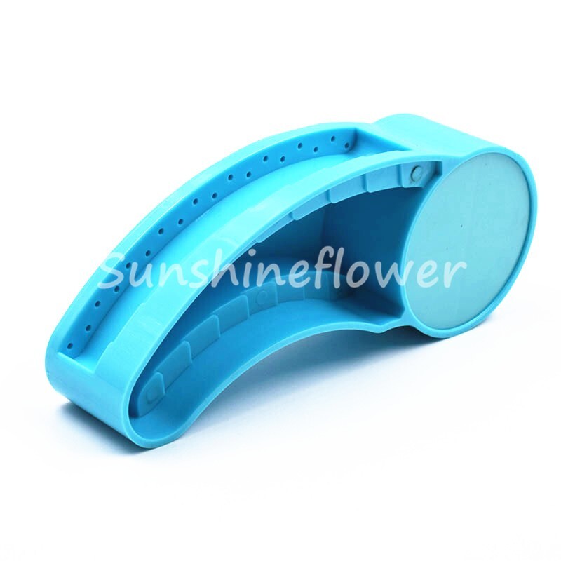 Dental Measure Tool Root Canal Twin Block Endo File Plastic Accessory Ruler Blue