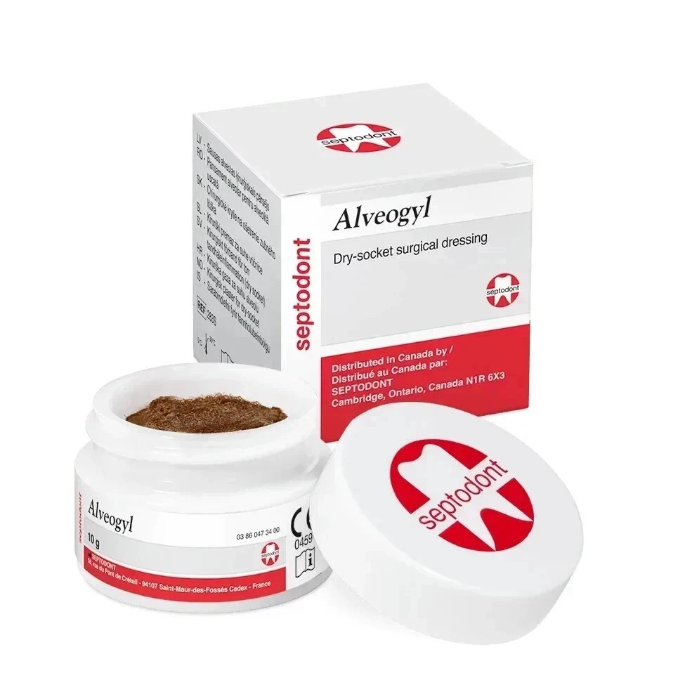 Alveogyl Paste 10gm by Septodont Dry Socket Treatment Dental Material FREE SHIP