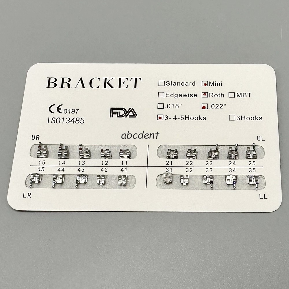 Dental MiM Moloblock Mesh Base Brackets Mini 022 slot 345 hooks Roth MBT Bracket