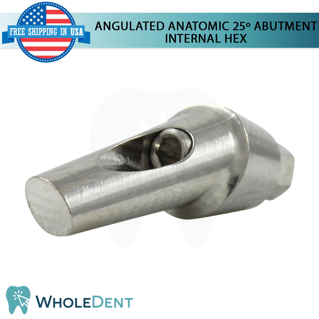 X1 Angulated Anatomic Abutment 25° Ø5.4mm Int Hex 2.42mm Dental Instrument