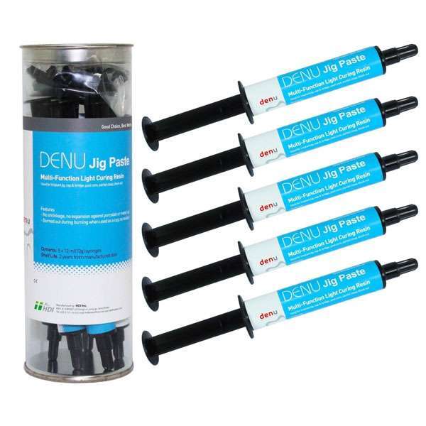 Denu Implant Jig Paste Light Curing Resin 5x10g Syringes