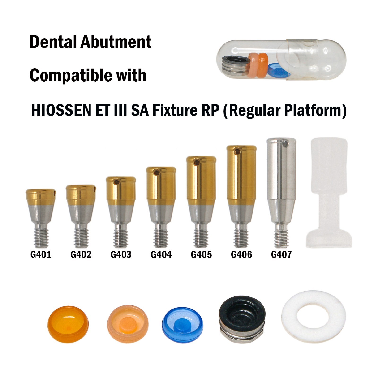 US HIOSSEN ET Locator Overdenture Abutment Male Cap Tool fit Osstem MINI/Regular