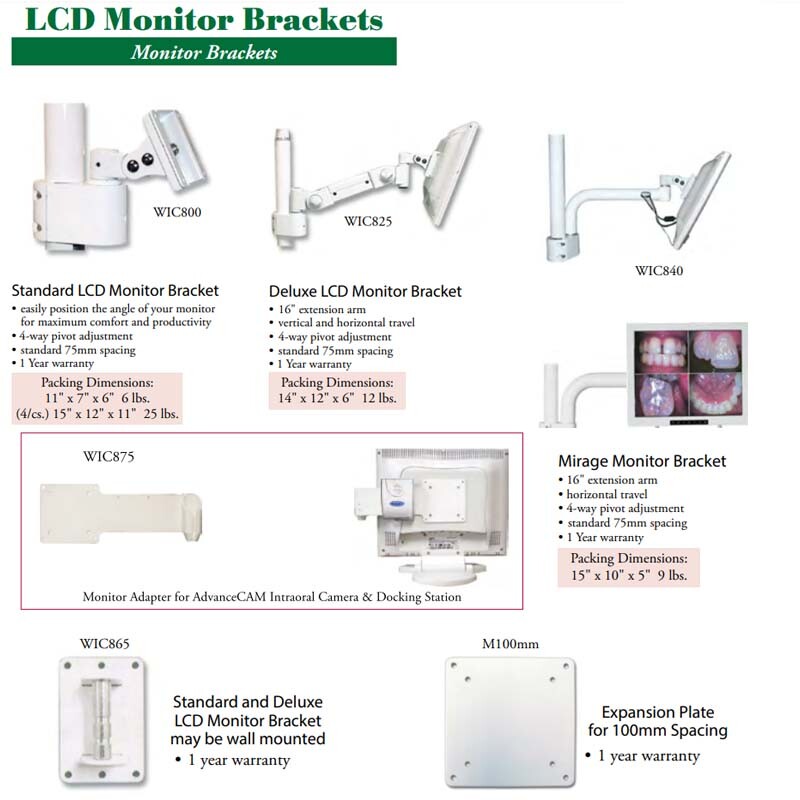 TPC Dental LCD Monitor Brackets