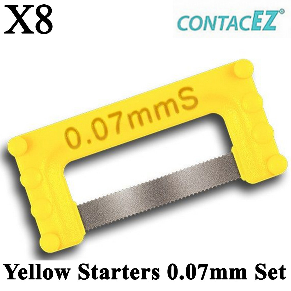 8pcs Dental ContacEZ Yellow Starters 0.07mm Set