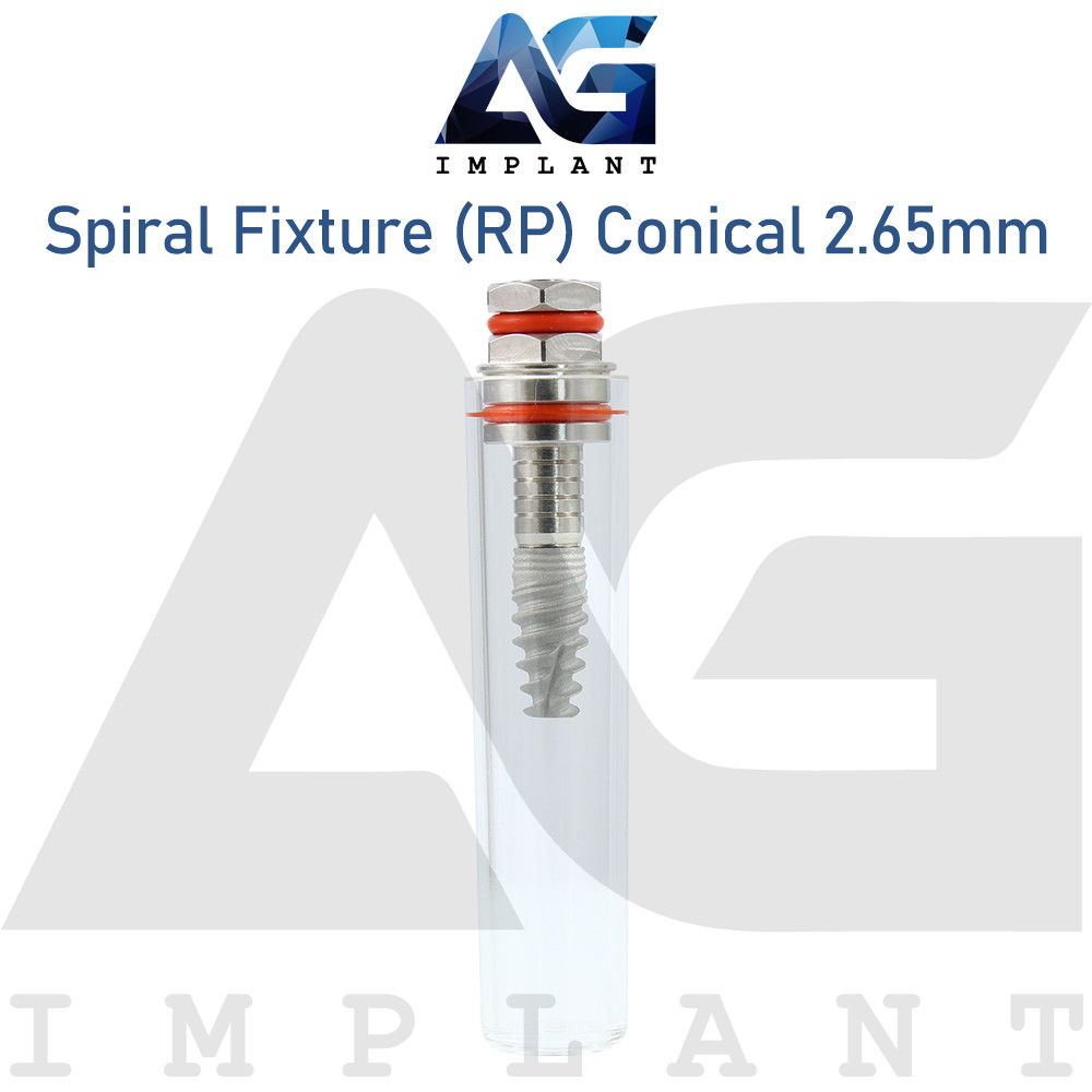 10 Spiral Fixture Regular Platform (RP) Conical Connection Hex 2.65mm Dental SLA