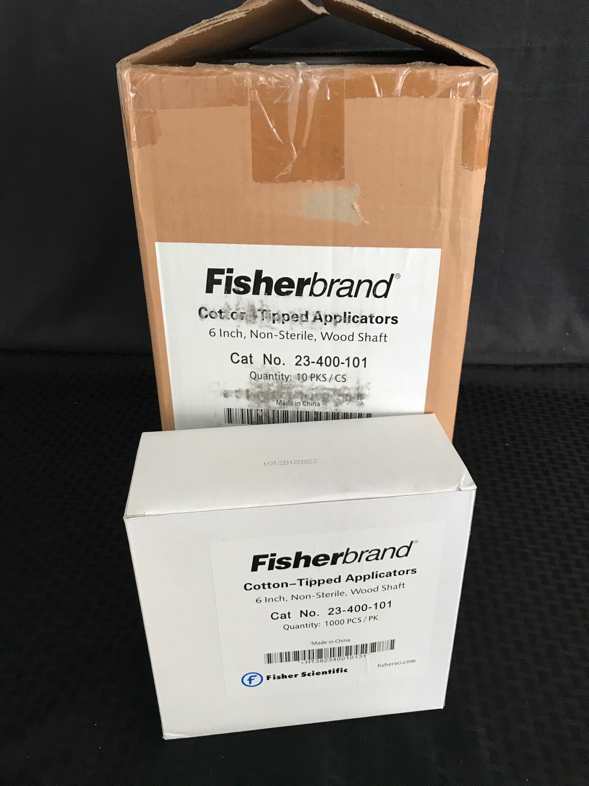 (10,000) FISHERBRAND 6” Cotton-Tip Applicator Non-Sterile Wood Shaft 23-400-101
