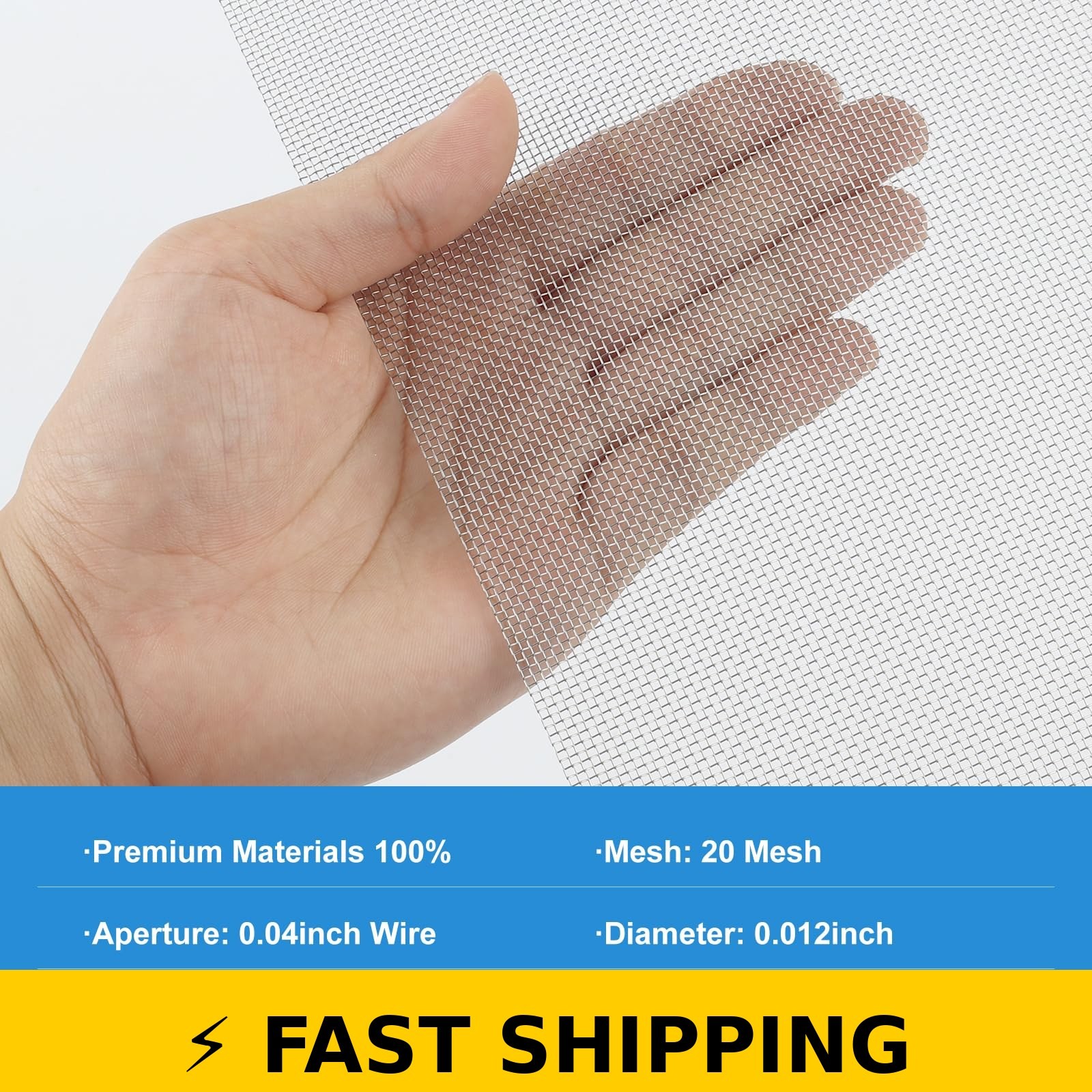 Serqd 304 Stainless Steel Wire Mesh Screen, 6 Pack for DIY Projects