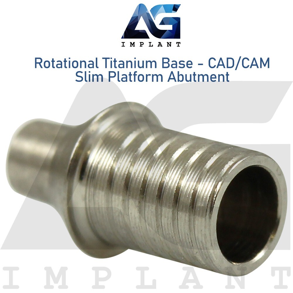 Rotational Titanium Base CAD/CAM Slim Platform Prosthetic Int Hex 2.0mm
