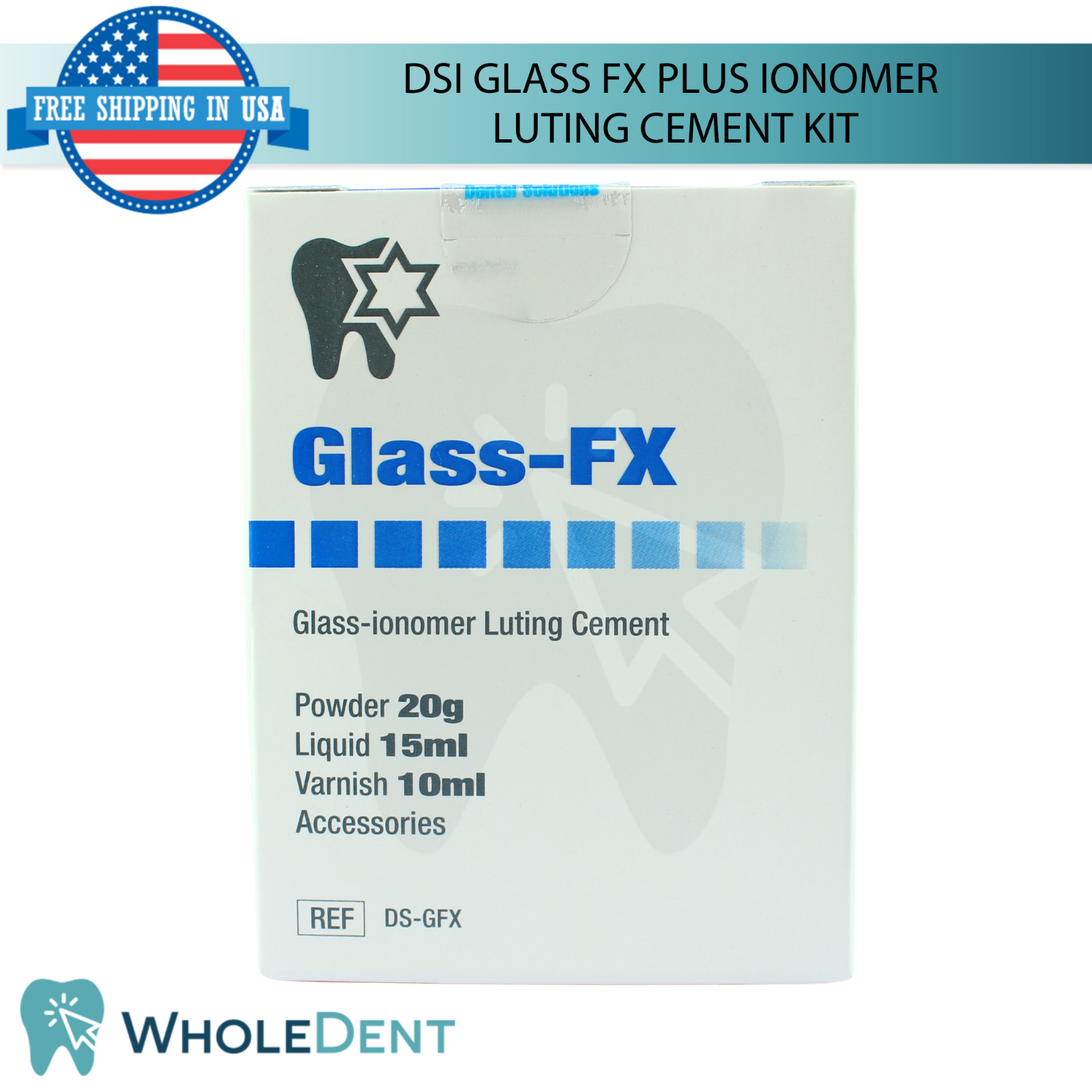Glass FX Plus lon0mer Permanent Cement Dental Restoration Lu ting Adhesive