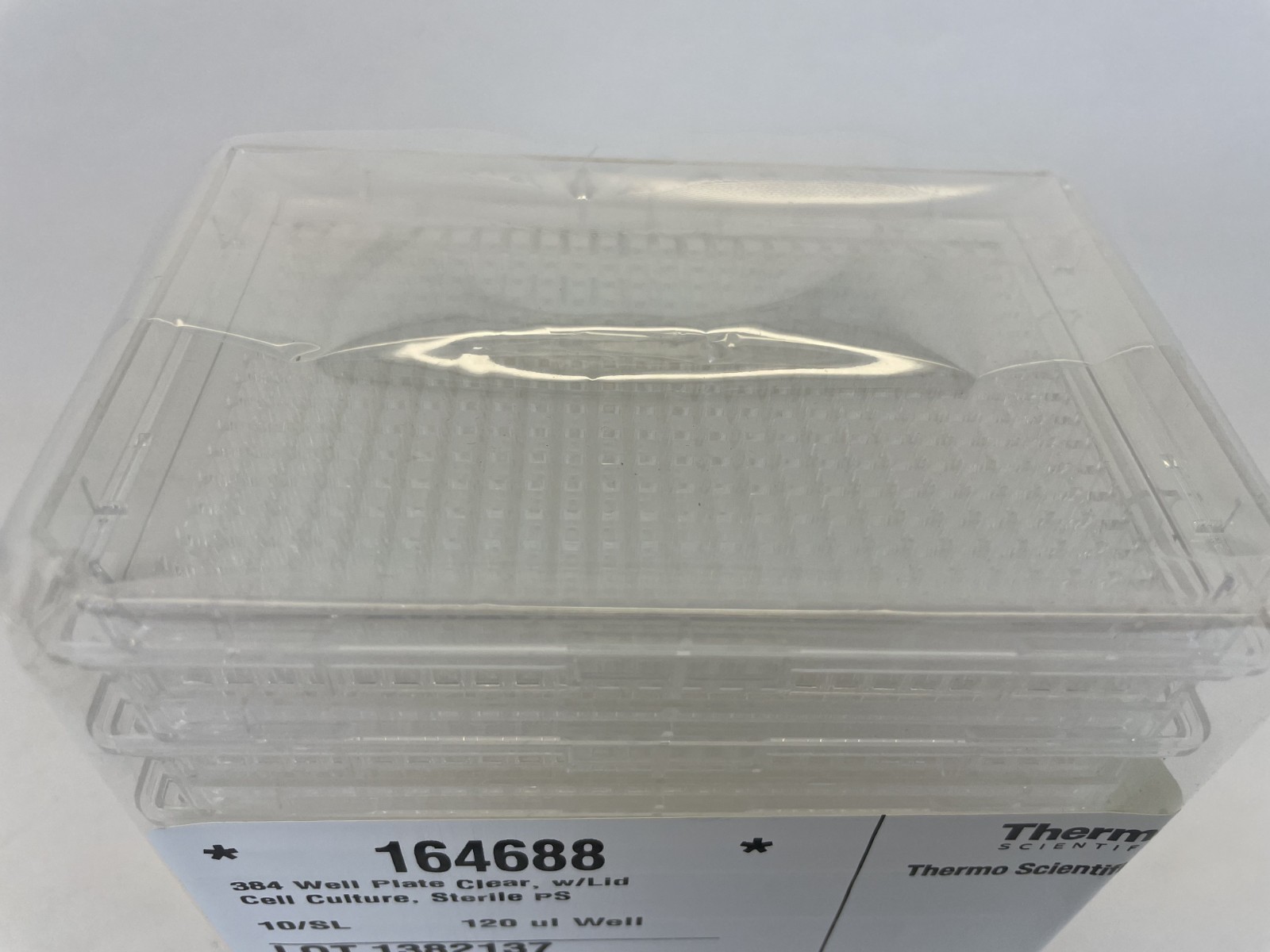 Thermo Nunc 120μL 384 TC Well Plate Clear with Lid Sterile PS 30cs 164688