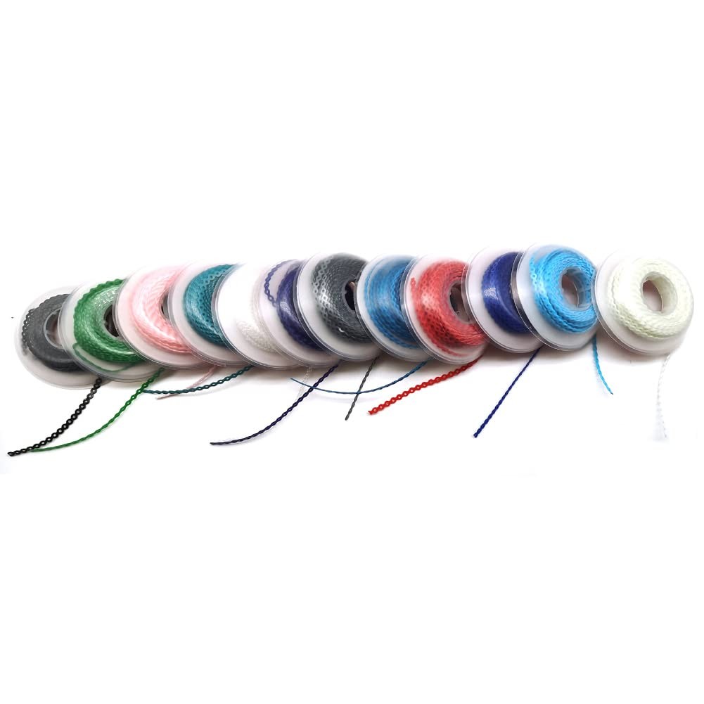 SNAWOP Dental Orthodontic Power Chain Multicolor Spool Elastic Closed, Black