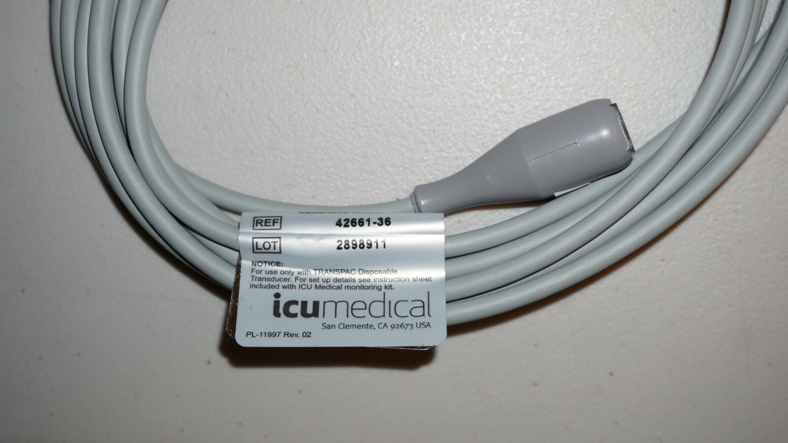 ICU Medical GE/MARQUETTE IBP TO ABBOTT MEDICAL TRANSDUCER ADAPTER CABLE
