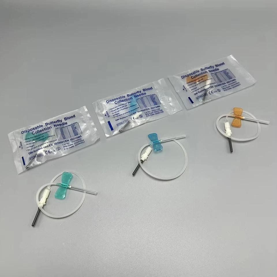 50Pcs Advanced Safety Double Wing Tips with Luer Adapter for Pet Cat Dogs Animal