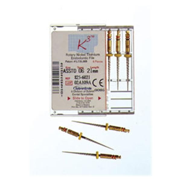 Kerr Dental 825-6251 SybronEndo K3 Rotary Files 21mm #25 Taper 0.06 6/Pk