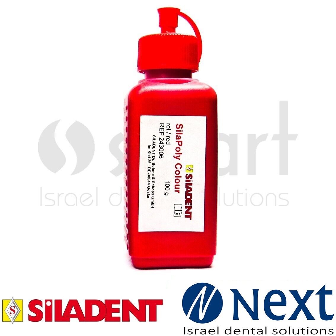 Dental Lab SilaPoly Colour Red 100 g Siladent color epoxy resin polyurethane