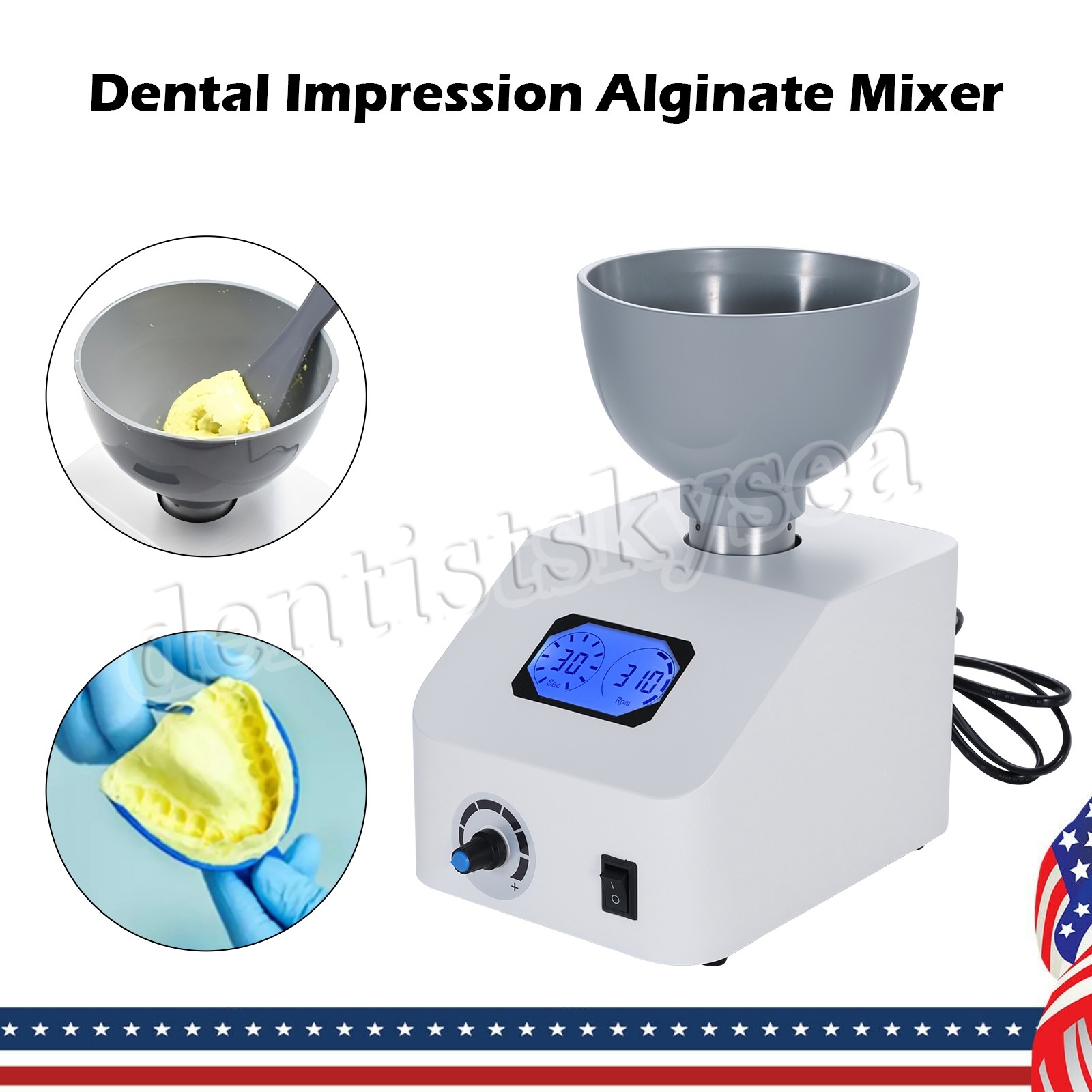 DENTAL LAB DIE STONE IMPRESSION MATERIAL ALGINATE MIXER 110V or 220V