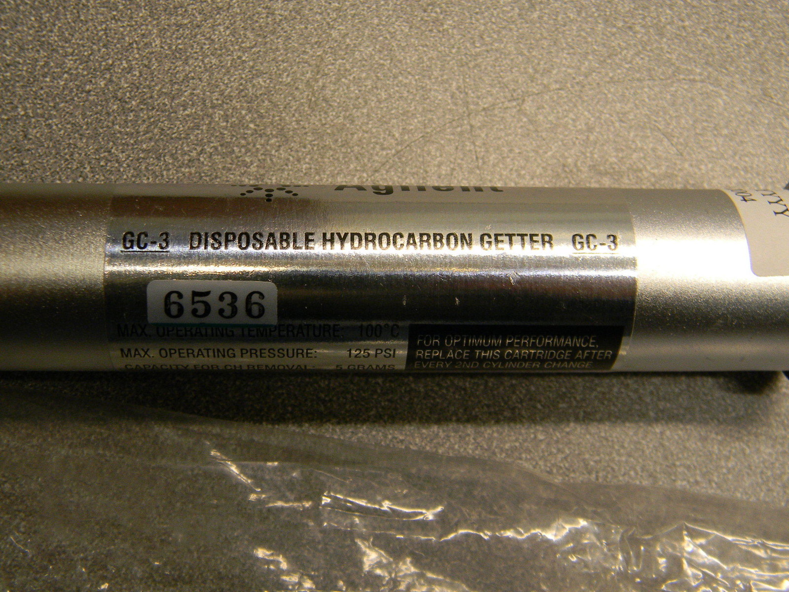 Agilent GC-3 Disposable Hydrocarbon Getter (Max. Operating Temperature: 100°C)