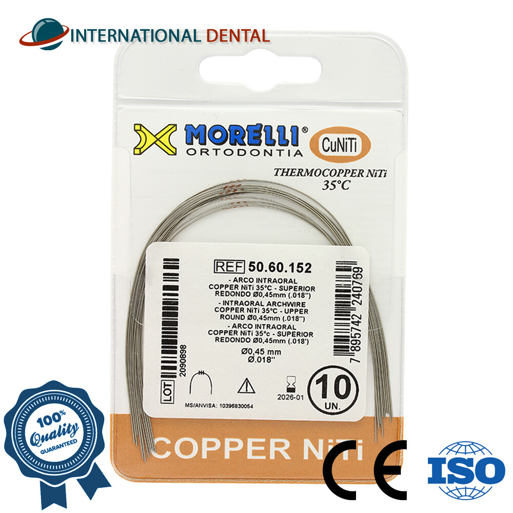 Orthodontic Dental Morelli Intraoral Archwire Thermo Copper NiTi 35° Round